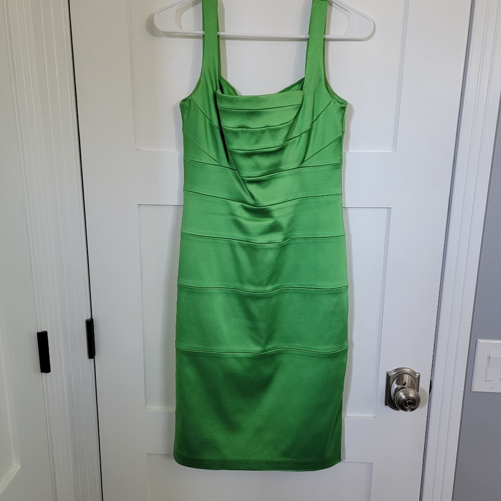 JAX green Bandage Style Sheath Dress 8